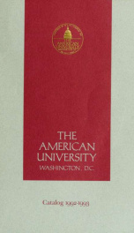 American University Catalog 1992-1993_cover