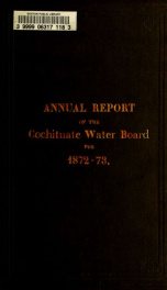 Annual report of the Cochituate Water Board 1872/73_cover