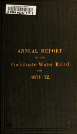 Annual report of the Cochituate Water Board 1871/72_cover