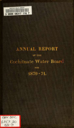 Annual report of the Cochituate Water Board 1870/71_cover