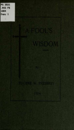 A fool's wisdom; a sketch of 1586_cover