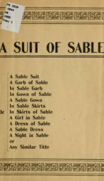 A suit of sable: a comedy in three acts_cover