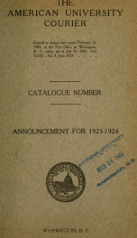 Announcement 1923-1924_cover
