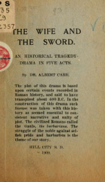 The wife and the sword; an historical tragedy-drama .._cover
