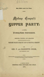 Madame Croquet's supper party .._cover