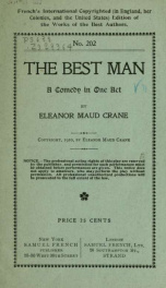 The best man; a comedy .._cover