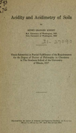 Acidity and acidimetry of soils_cover
