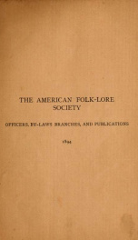 The American Folk-lore Society : officers, by-laws, branches, and publications, 1894_cover