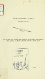 The prudential towers and charles river park apartments: the effect of high rise on Boston's population_cover