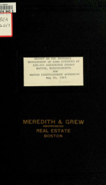 Report on the proposed development of land situated at 228-256 Washington street, Boston, Massachusetts_cover