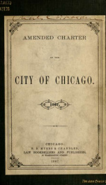 Charter of the city of Chicago, 1867_cover