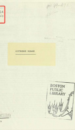 Kittredge square survey and planning area: historic preservation statement_cover