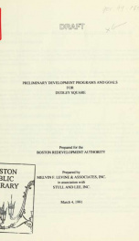 Preliminary development programs and goals for Dudley square_cover