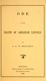 Ode on the death of Abraham Lincoln_cover