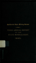 Annual report of the state mineralogist for the year ending ... 1883_cover