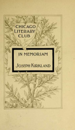 In memoriam, Joseph Kirkland : born January 7, 1830, died April 29, 1894_cover