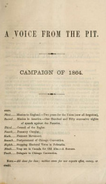 A voice from the pit : campaign of 1864_cover