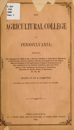 The Agricultural college of Pennsylvania;_cover
