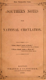 Southern notes for national circulation_cover