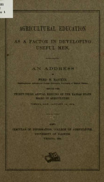 Agricultural education as a factor in developing useful men_cover