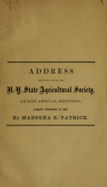 Address delivered at the annual meeting of the N. Y. state agricultural society_cover