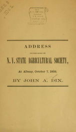 Address delivered before the N. Y. state agricultural society_cover