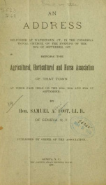 An address delivered at Watertown, Ct., in the Congregational church ... the 26th of September, 1877_cover