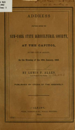 Address delivered before the New-York state agricultural society_cover