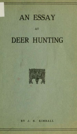 An essay at deer hunting_cover