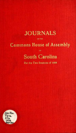 Journal of the Commons House of Assembly of South Carolina 1698 Sept./Nov._cover