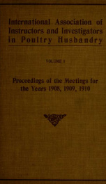 Proceedings of the meetings for the years 1908, 1909, 1910 1_cover