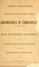 The agricultural and mineral resources of Muskingum county_cover