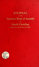 Journal of the Commons House of Assembly of South Carolina 1707 Oct./ Feb 1708_cover