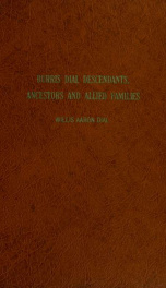 Burriss Dial descendants, ancestors, and allied families_cover