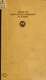 Report of Agricultural Commission to Europe. Observations made by American agriculturists in Great Britain, France, and Italy for the United States Department of Agriculture_cover