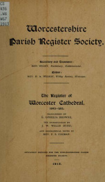 The register of Worcester Cathederal, 1693-1811_cover