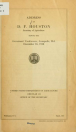 Address of D. F, Houston, secretary of agriculture_cover
