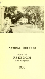 Annual report of the Town of Freedom, N.H. 1966_cover