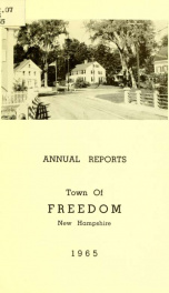 Annual report of the Town of Freedom, N.H. 1965_cover