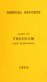 Annual report of the Town of Freedom, N.H. 1956_cover