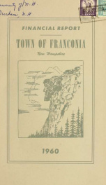 Annual financial report of the town officers of Franconia, N.H 1960_cover