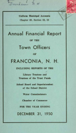 Annual financial report of the town officers of Franconia, N.H 1950_cover