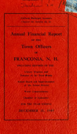 Annual financial report of the town officers of Franconia, N.H 1949_cover