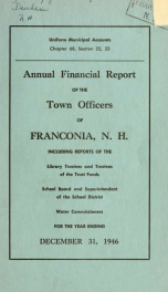 Annual financial report of the town officers of Franconia, N.H 1946_cover