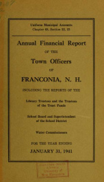 Annual financial report of the town officers of Franconia, N.H 1941_cover