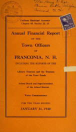 Annual financial report of the town officers of Franconia, N.H 1940_cover