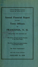 Annual financial report of the town officers of Franconia, N.H 1939_cover