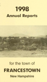 Annual reports Town of Francestown, New Hampshire 1998_cover