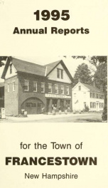 Annual reports Town of Francestown, New Hampshire 1995_cover