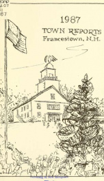 Annual reports Town of Francestown, New Hampshire 1987_cover